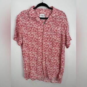 Goodfellow & Co Red and White Floral Men's Shirt